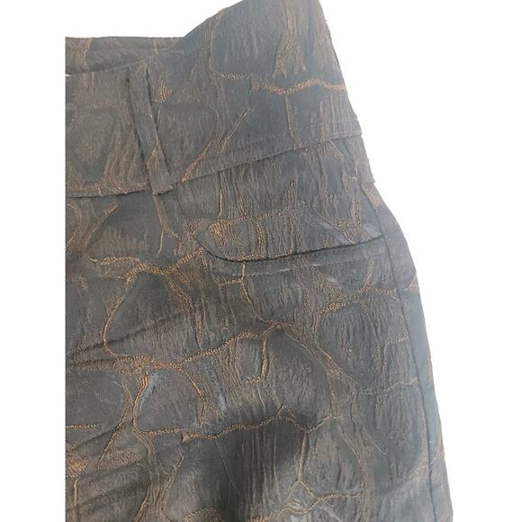 CACHE LUXE Trouser Flare Pants SZ 2 Brocade Textured Fatal-fashion Office Siren - Picture 4 of 10